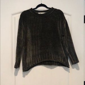 Crop top charcoal grey